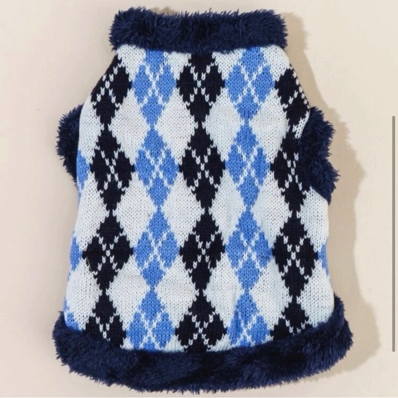 Plaid Pet Print Sweater - Picture 3 of 4